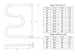 Полотенцесушитель электрический ДВИН HD M М-образный 50/50 без полки, полированный (4627085363699)