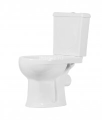 Унитаз-компакт Ирида Комфорт, горизонтальный выпуск, быстросъемное сиденье с микролифтом, белый (403